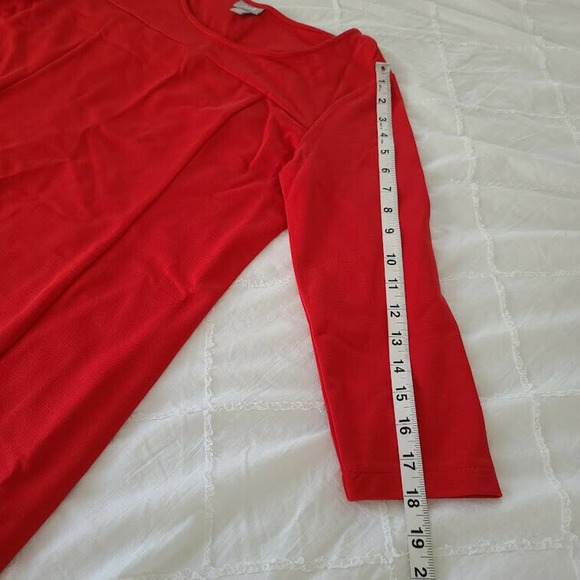 J. Jill Dress Red Shift Small Petite 3/4 Sleeve Comfort Stretch Classic A-Line - Picture 8 of 9